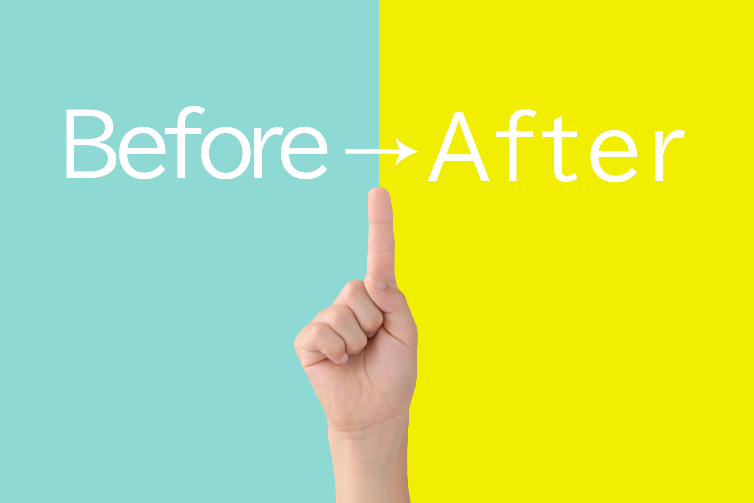 子供の手とビフォーアフター